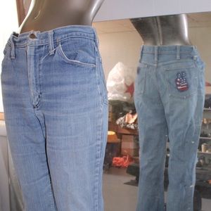 Vintage Wrangler size 31x29 patchwork jeans